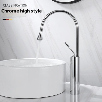 Minimalist High-Arc Basin Mixer Tap