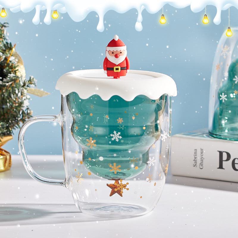 Christmas Tree Glass Mug