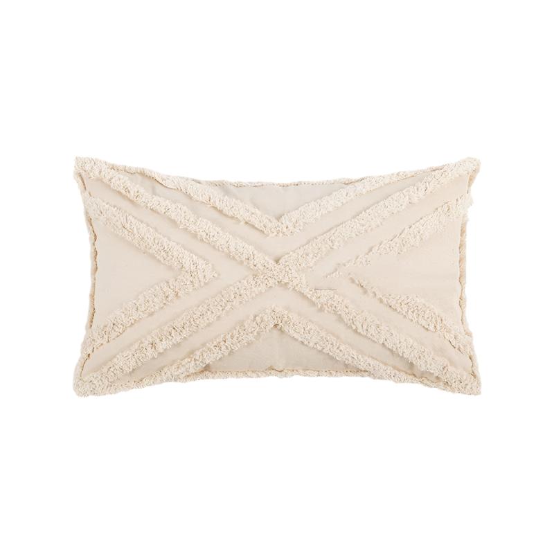 Tufted Cotton Cushion/Cover 50x30cm