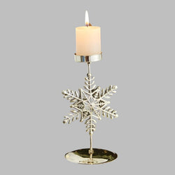 Golden Holiday Candle Holder