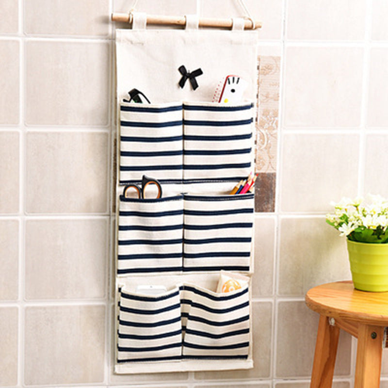 Cotton Linen Wall-mounted Storage Bag