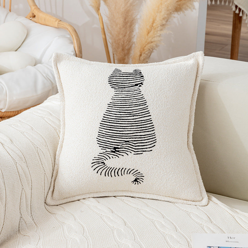 Printed Cat Pattern Cushion 45x45cm