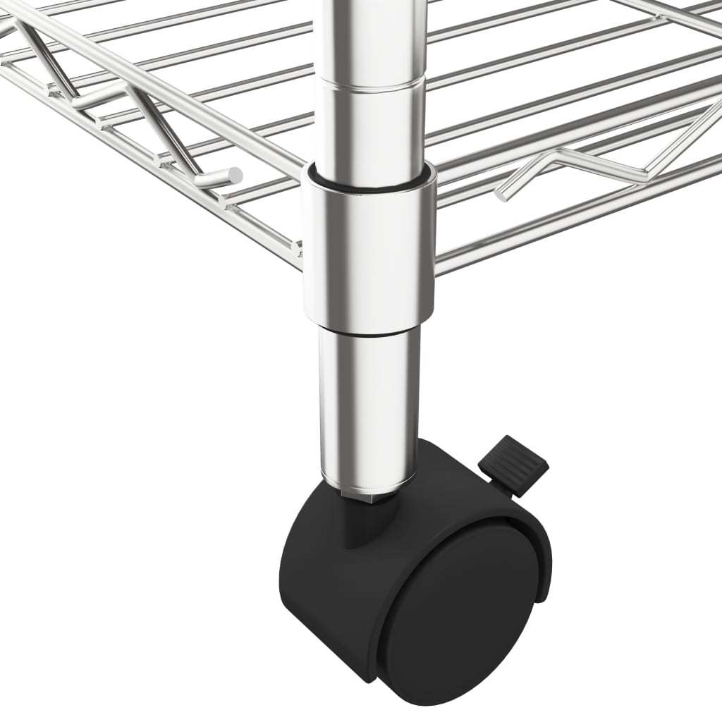 Adjustable 4-Tier Metal Wire Storage Rack