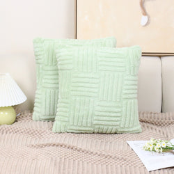 Woven Plush Cushion Cover 45x45cm