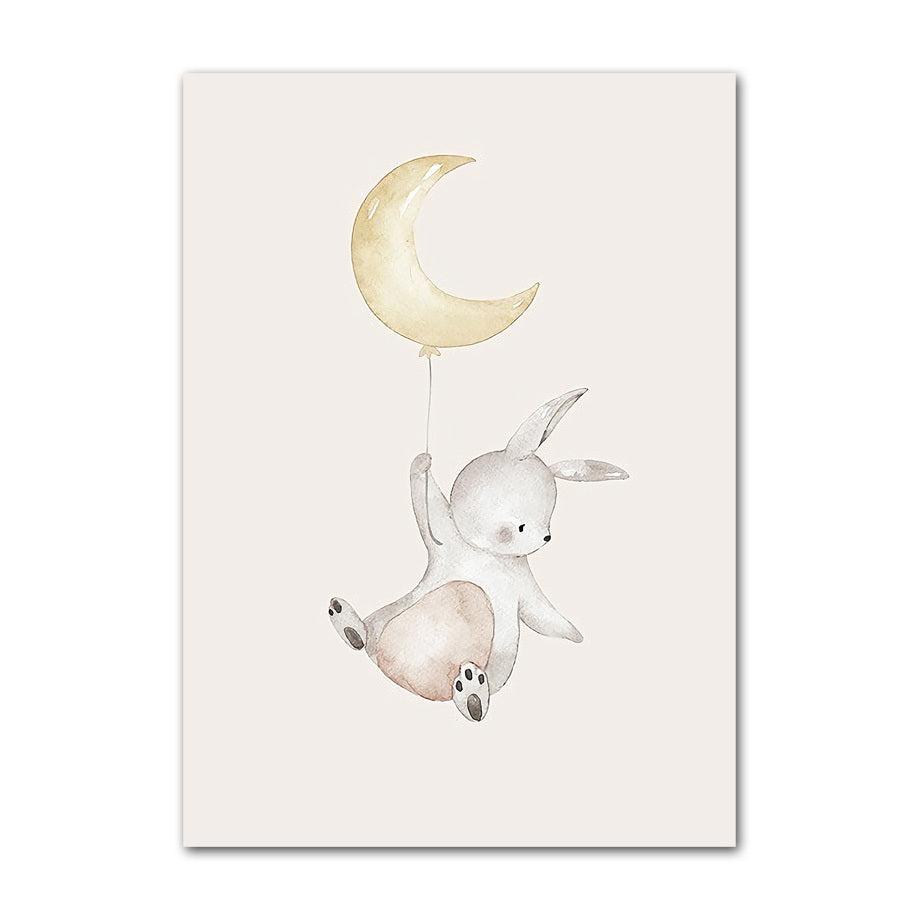 Moonlit Bunny Canvas Art