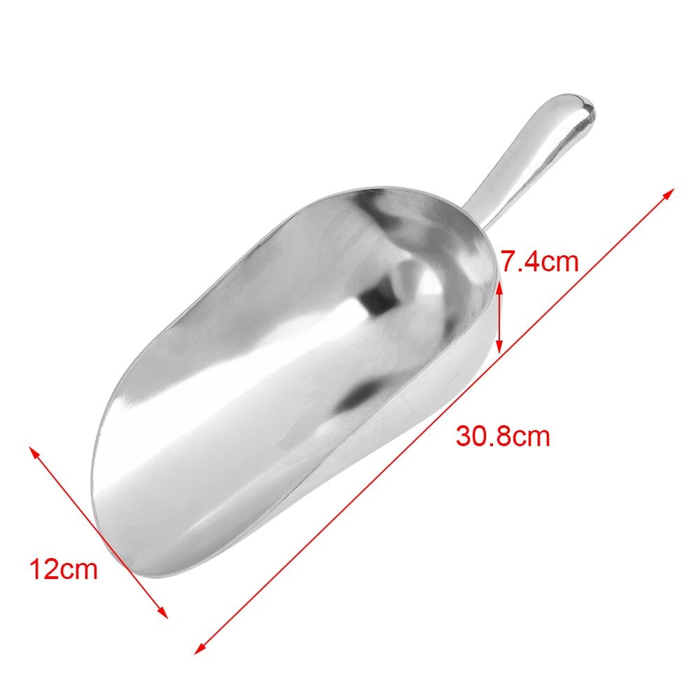 Aluminium Utility Scoop Silver Colour Detailed Measurement 