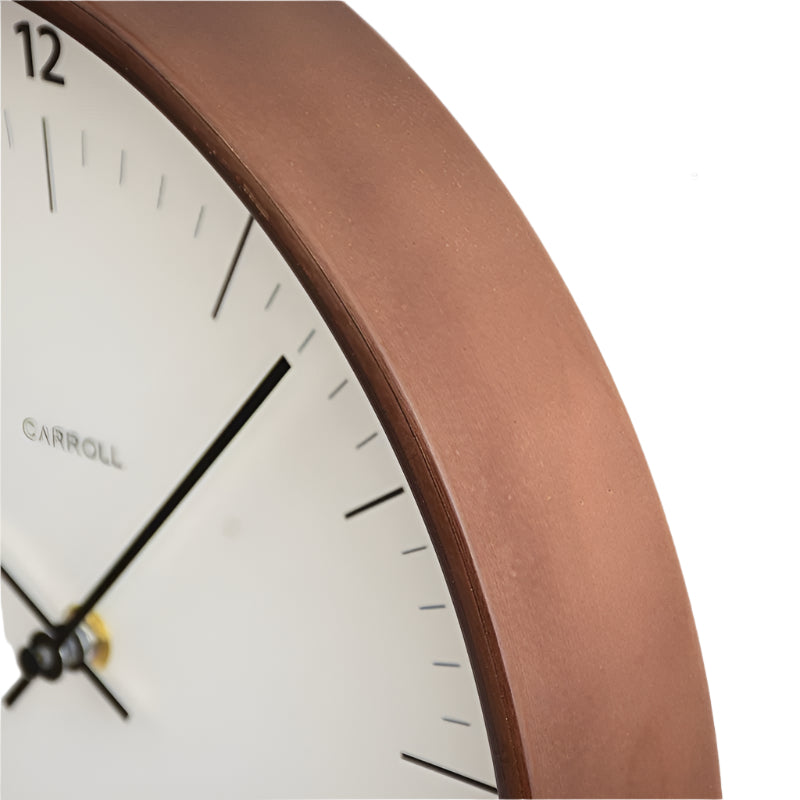 Carroll Classic Wooden Wall Clock 30cm Brown