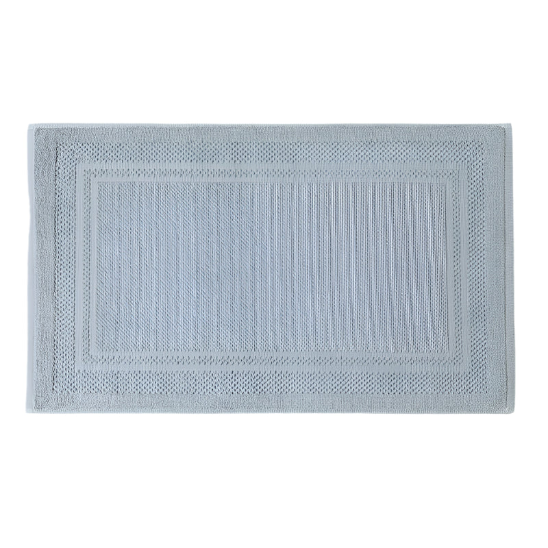 Cotton Woven Bath Mat Grey Colour Minimalist Bathroom