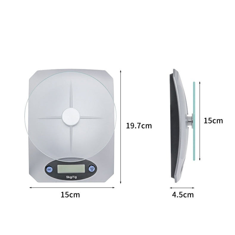 Digital Kitchen Scale Glass Maximum 5kg / 1g