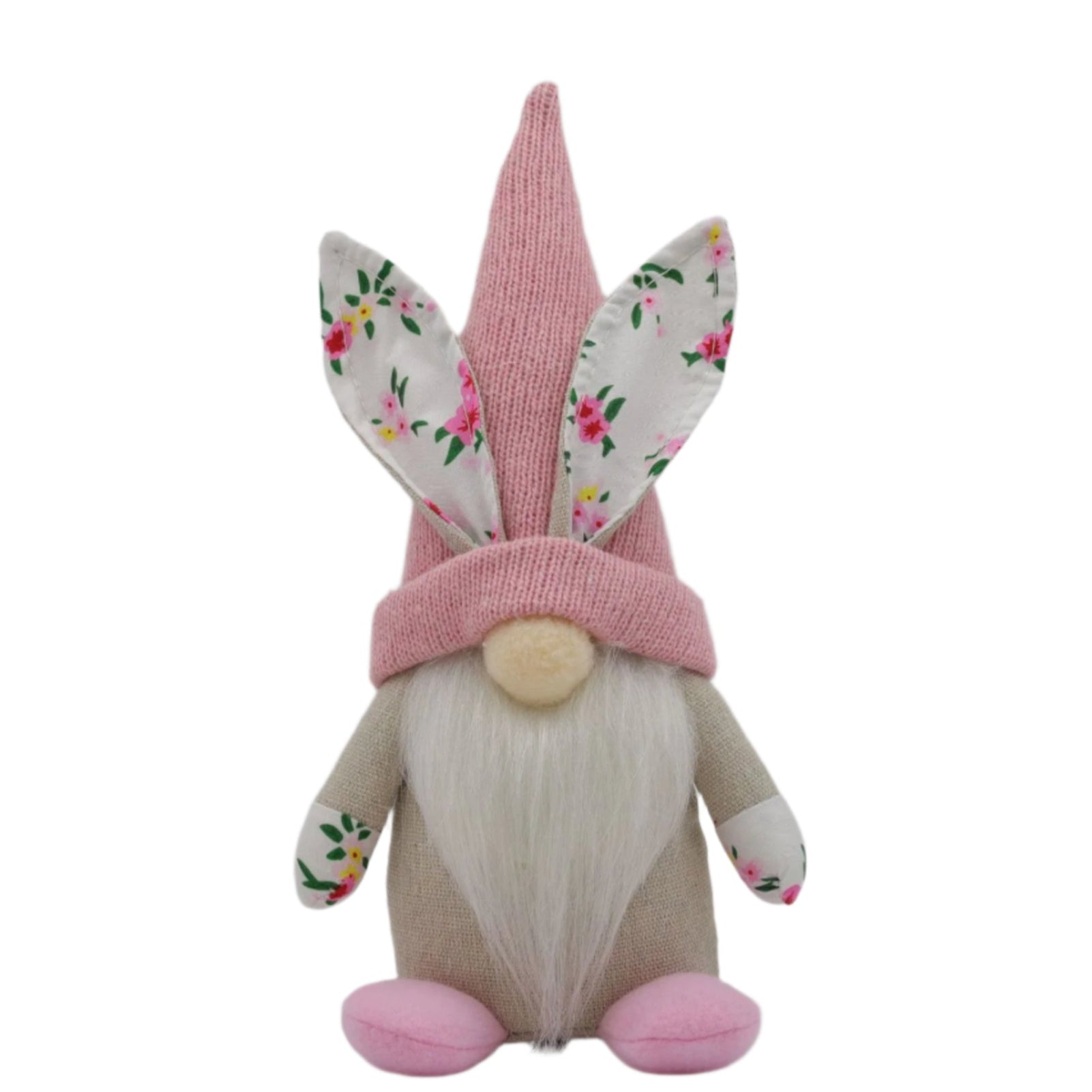 Easter Bunny Gnome Doll Decoration Pink Soft Polyester