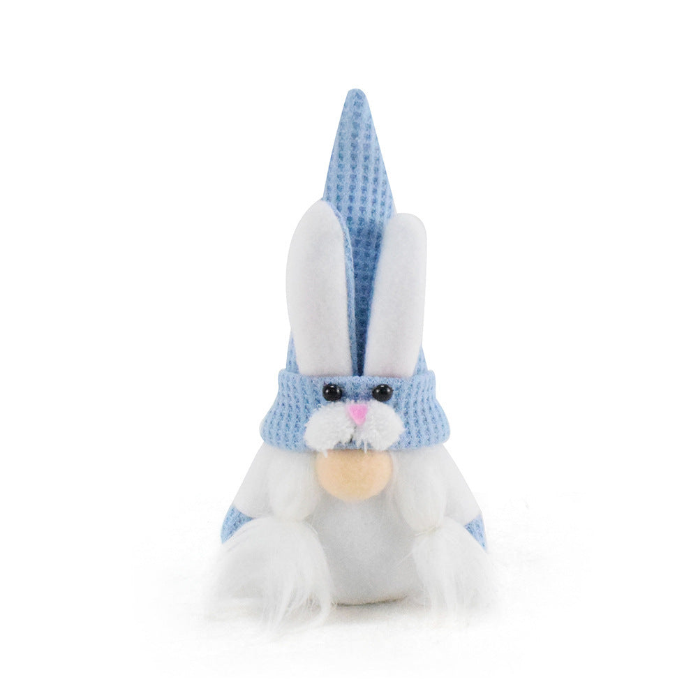 Easter Gonk Plush Decoration Soft Polyester Blue 15cm