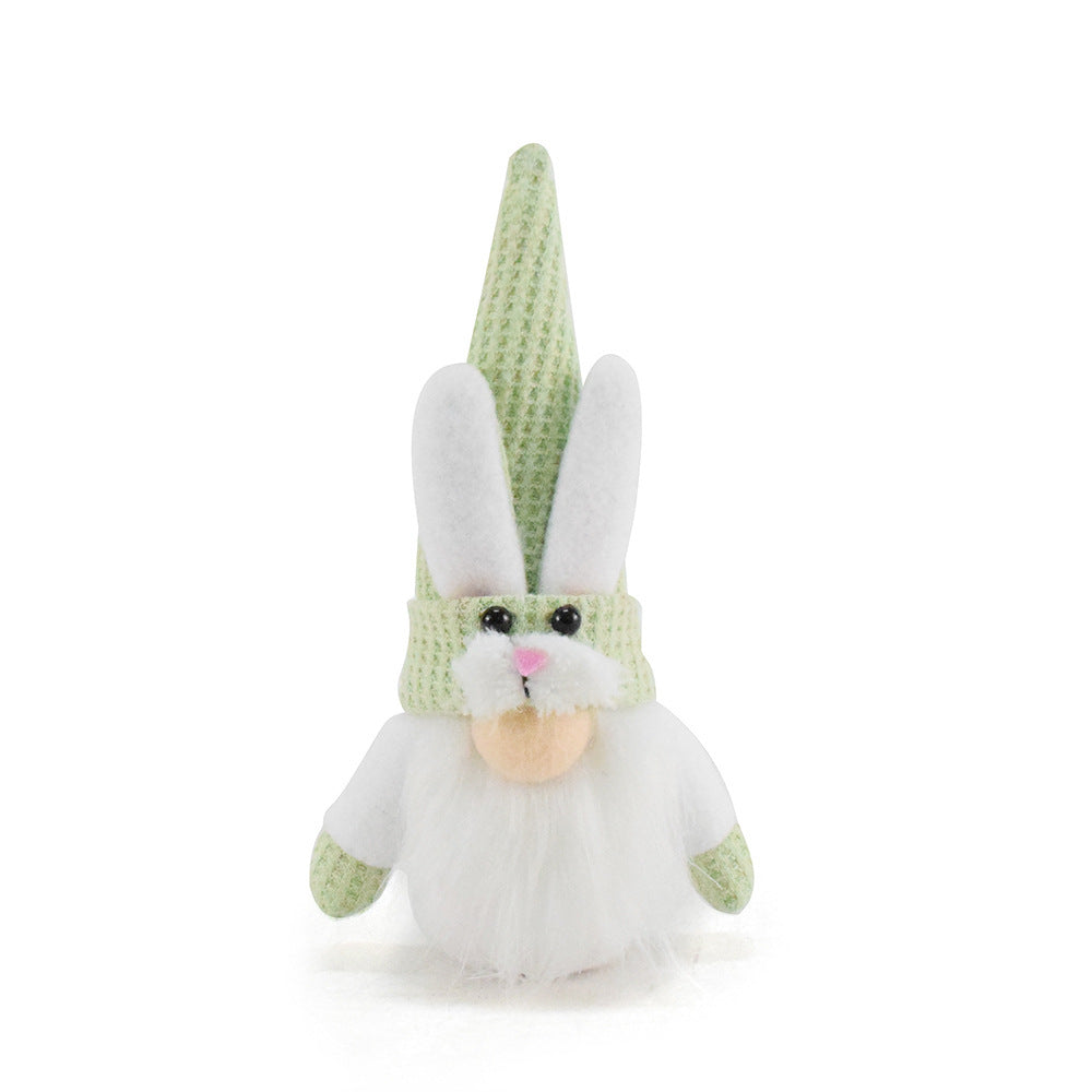 Easter Gonk Plush Decoration Soft Polyester Green 15cm