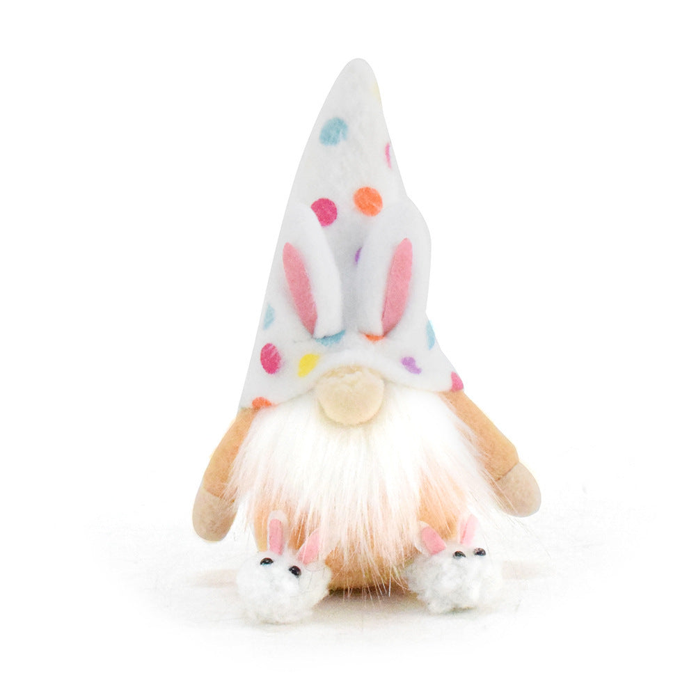 Easter Plush Doll Decoration Peach Soft Polyester