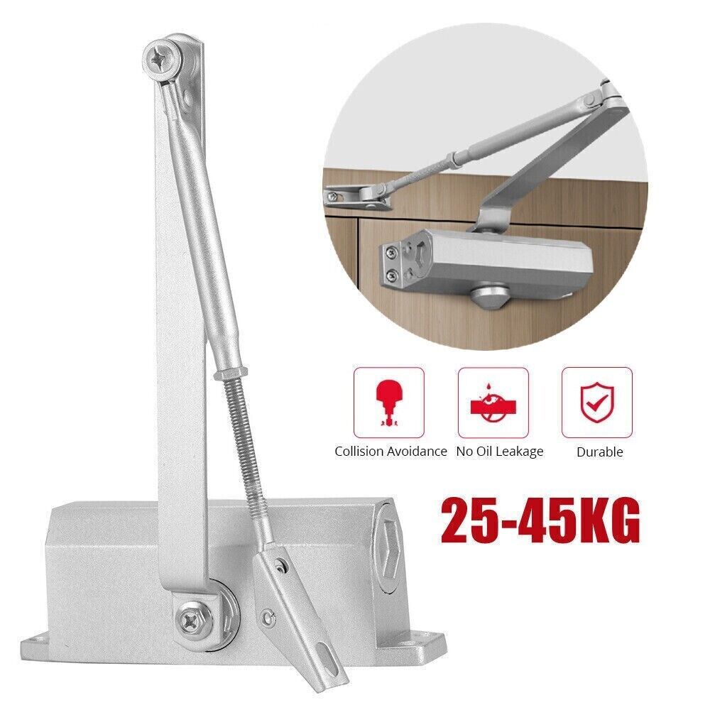 Stainless Steel Heavy-Duty Automatic Door Closer Silver Colour