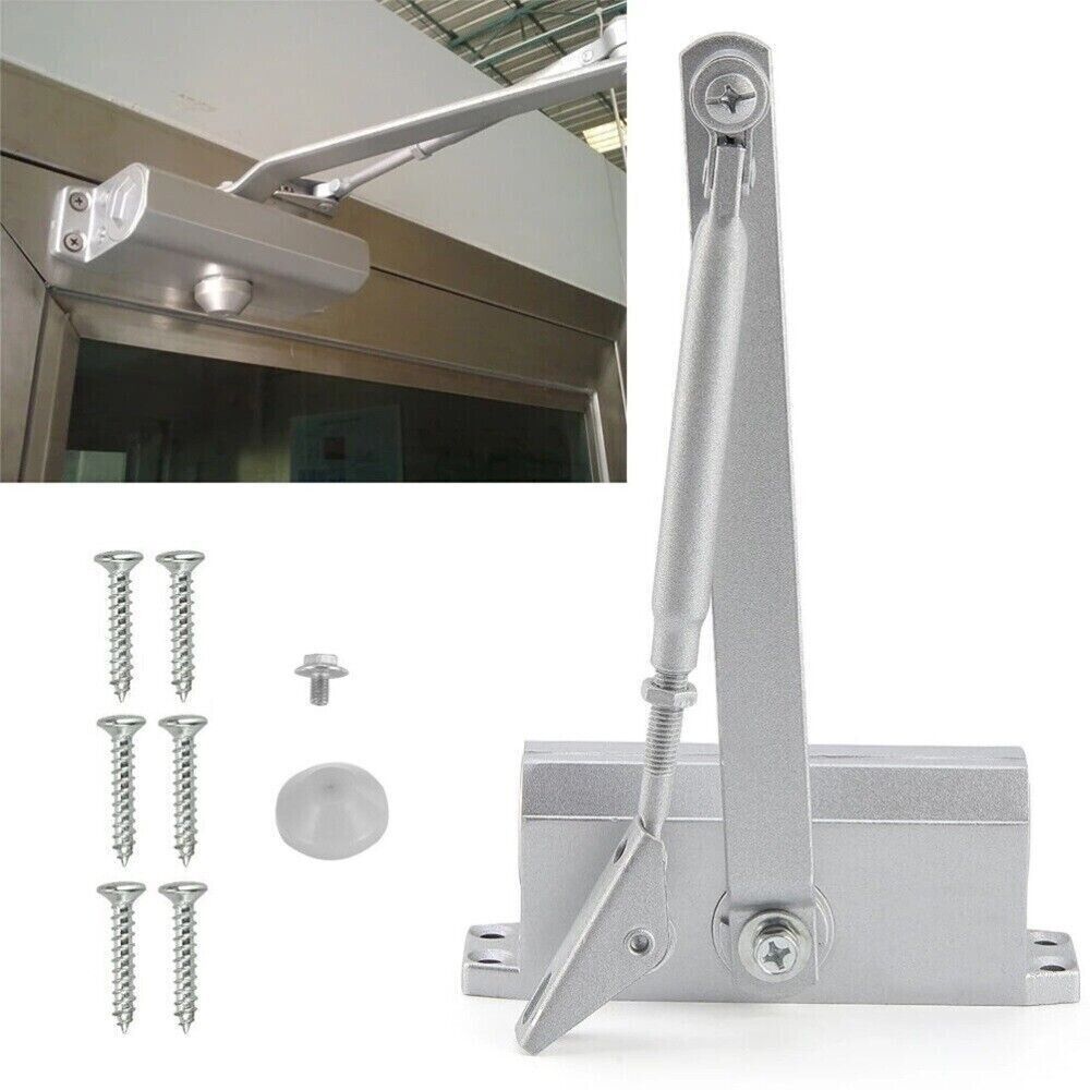 Heavy-Duty Automatic Door Closer with Screws