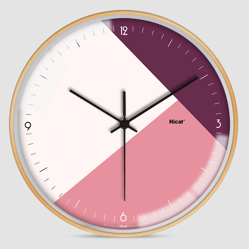 Hicat Geometric Wall Clock Collection 30cm Round Metal Glass