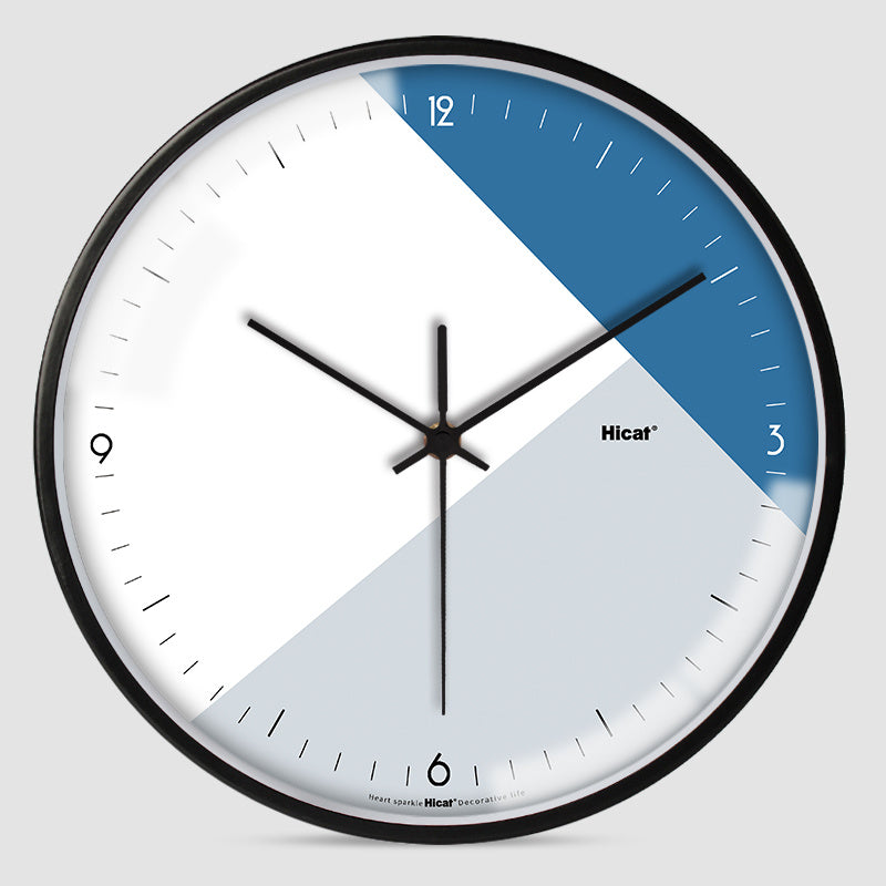 Hicat Geometric Wall Clock Collection 30cm Round Metal Glass