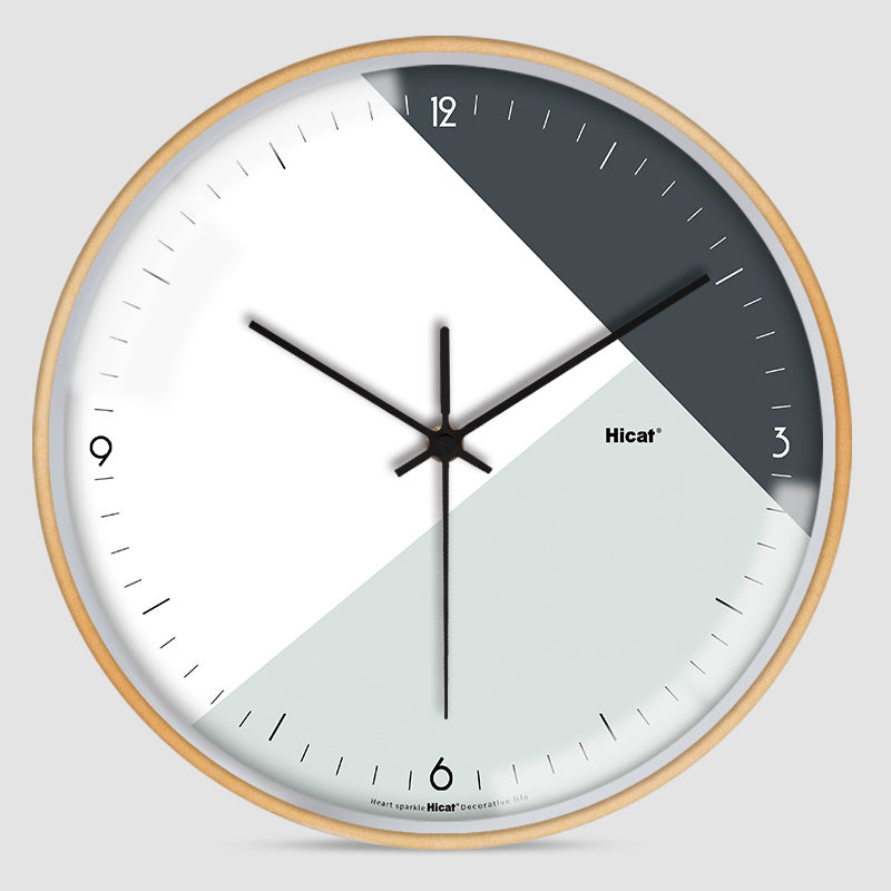Hicat Geometric Wall Clock Collection 30cm Round Metal Glass