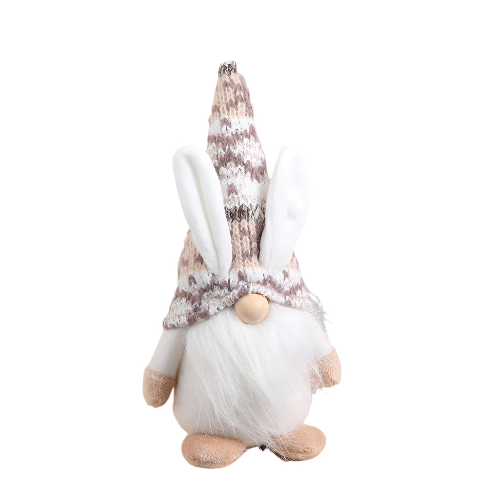 Knitted Easter Doll Decoration Brown Soft Plush Polyester