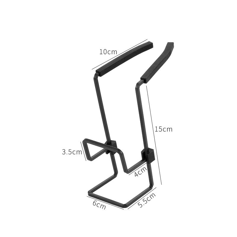 Metal Faucet Sink Rack Black with Measurement
