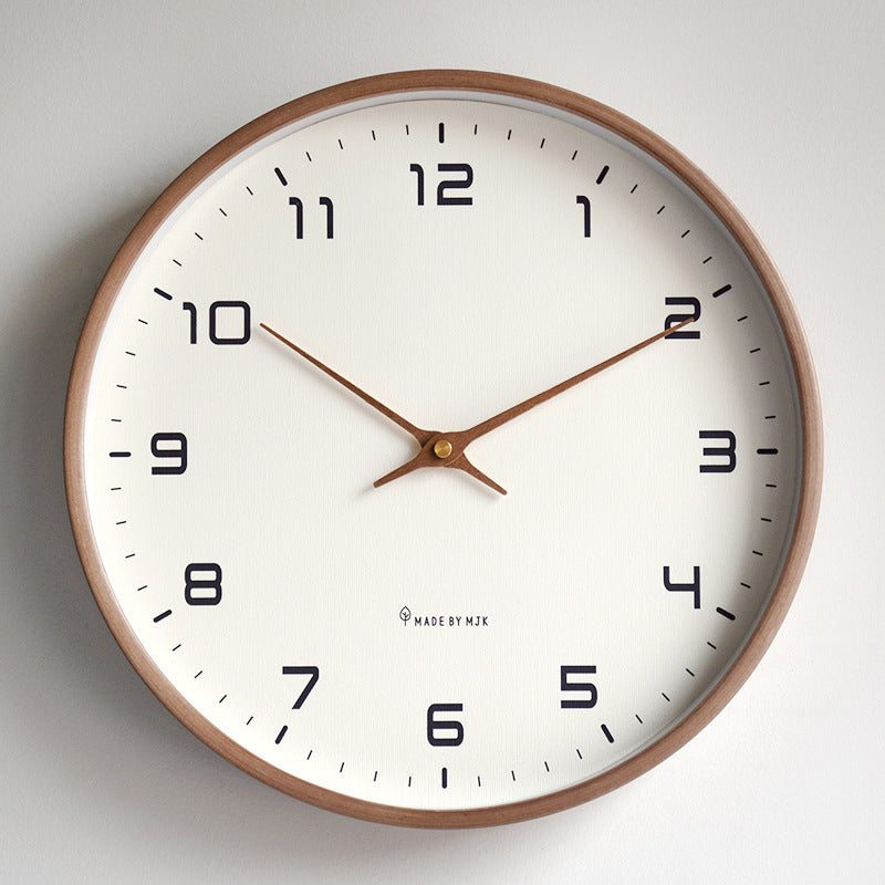 Minimalist Wooden Wall Clock Brown Multiple Size Silent non-ticking