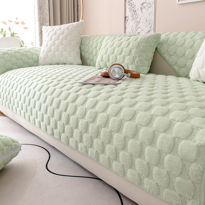 Dot Plush Textured Sofa Cover 90cm