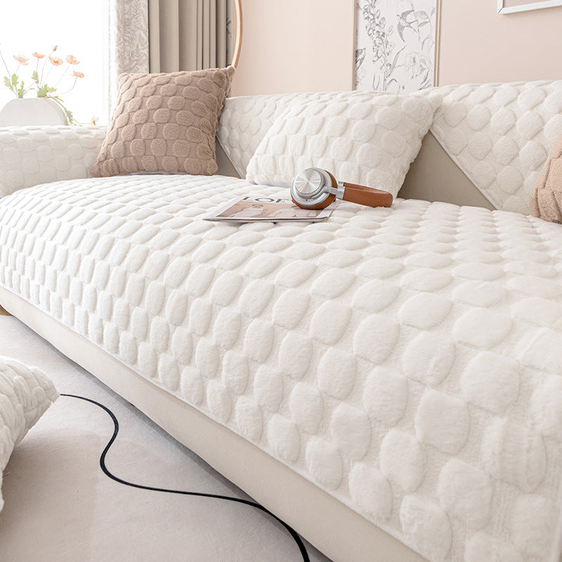 Dot Plush Textured Sofa Cover 90cm