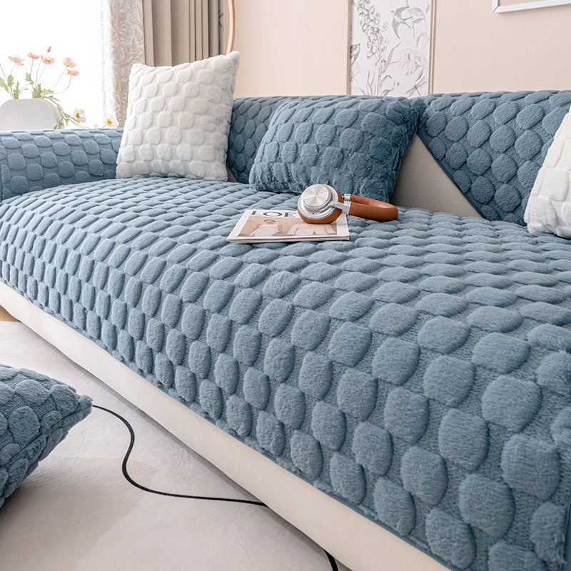 Dot Plush Textured Sofa Cover 90cm