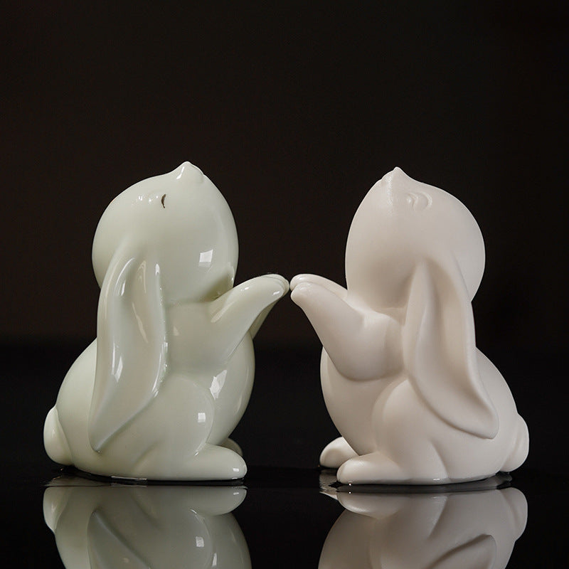 Porcelain Bunny Figurine Gift Box