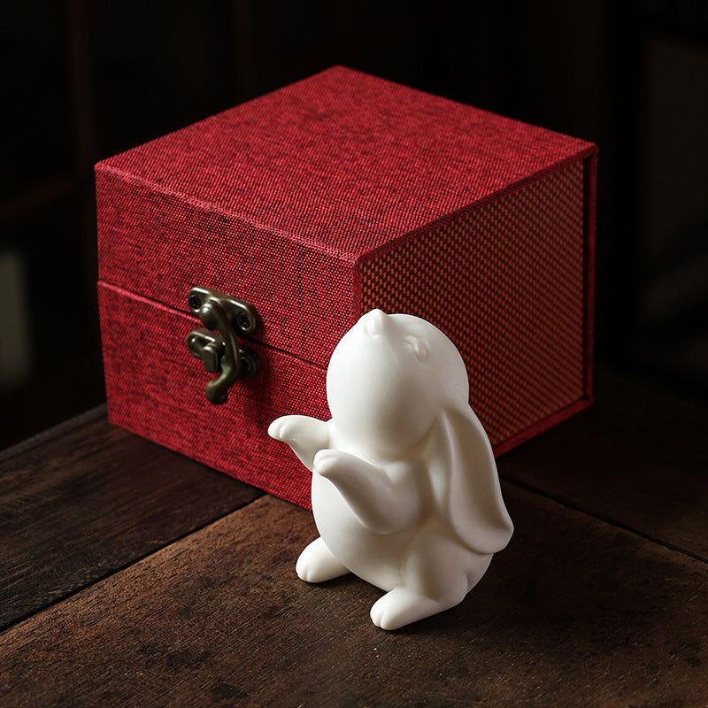 Porcelain Bunny Figurine Gift Box