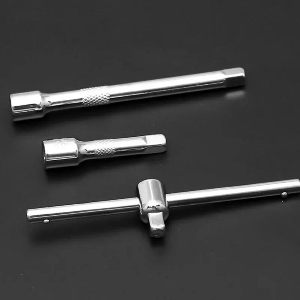 Professional Socket and Bit Set Metal Extension bar Silver Colour