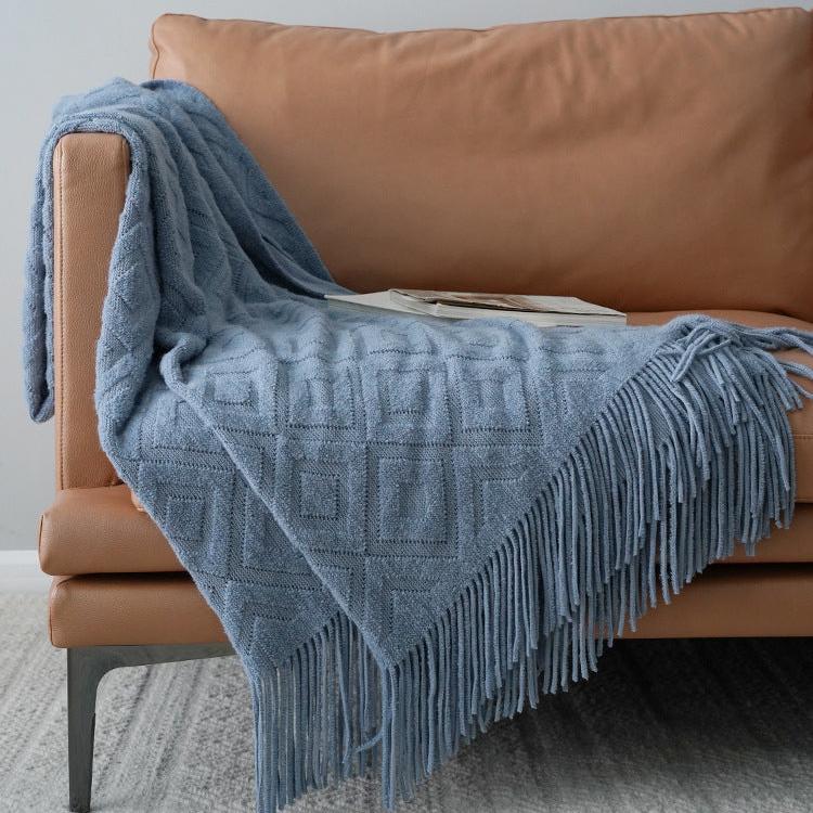 Jacquard Knitted Throw, 130x240cm