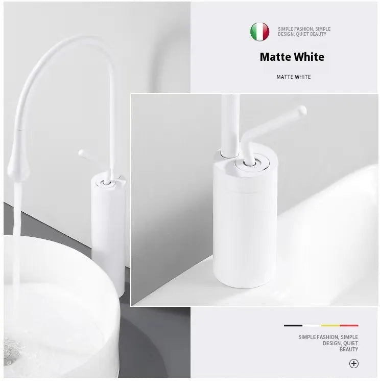 Minimalist High-Arc Basin Mixer Tap