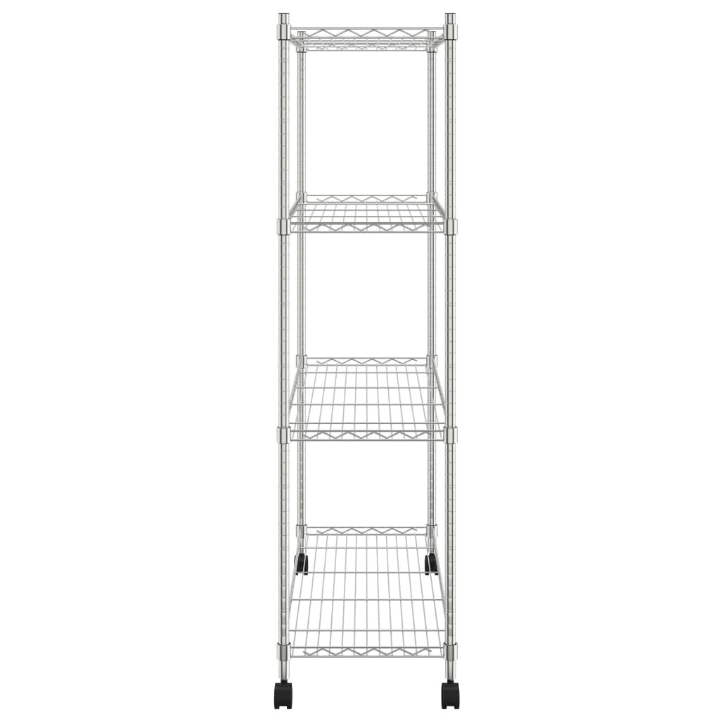 Adjustable 4-Tier Metal Wire Storage Rack