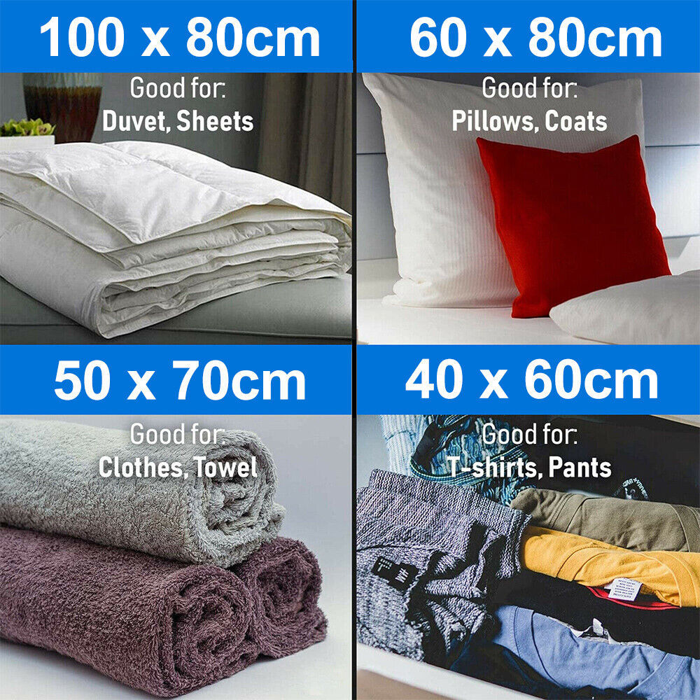 Vacuum Storage Bags with Manual Pump (Pack of 12)