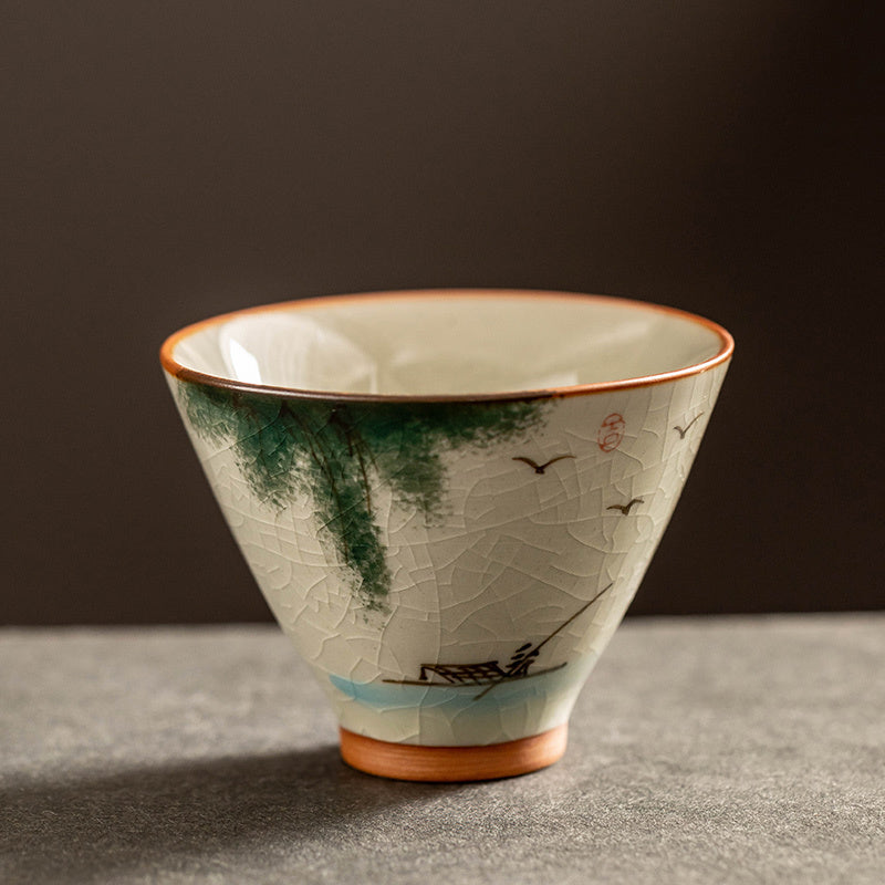 Hand Painted Porcelain Tea Cup 6 Pcs