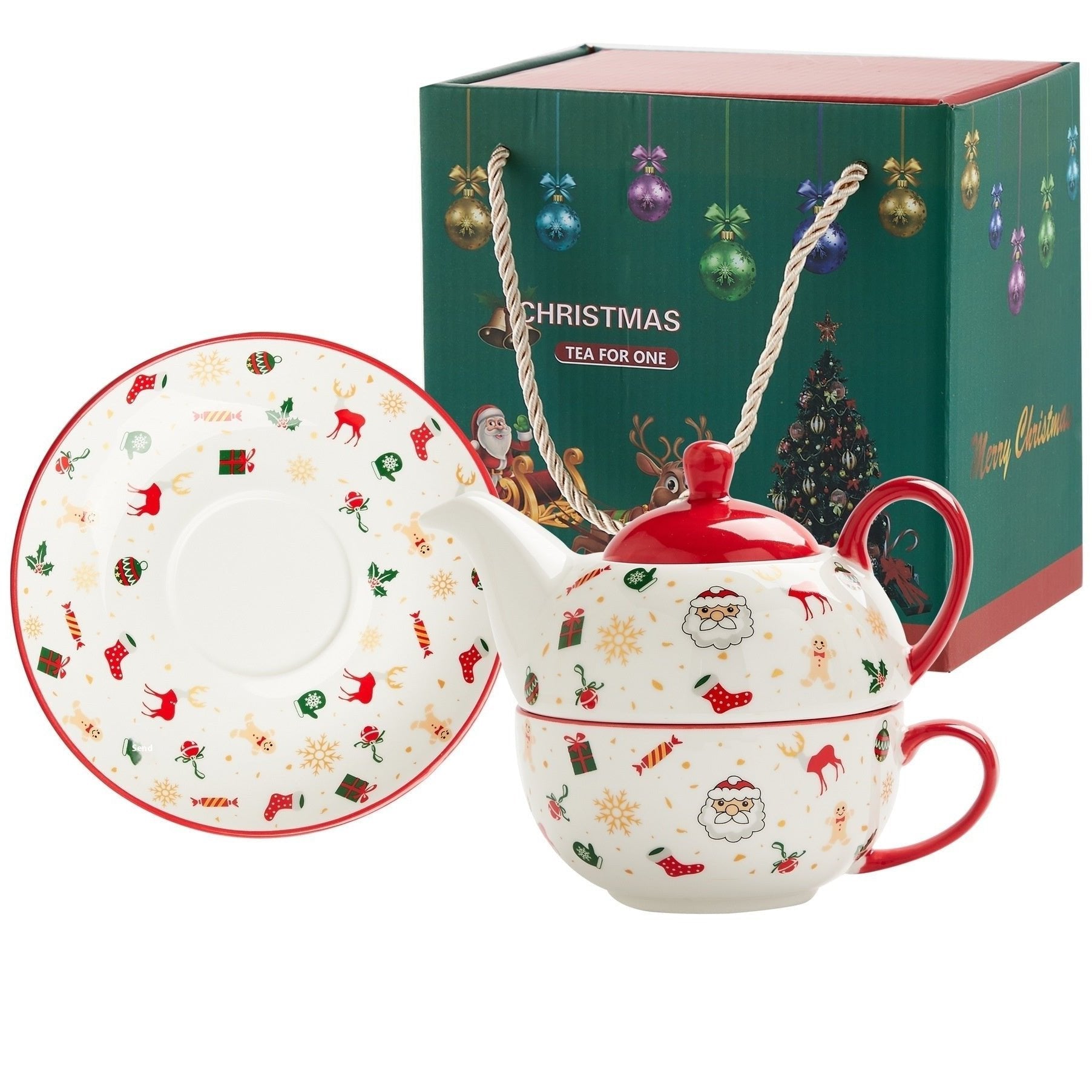 Christmas Teapot Set Gift Box