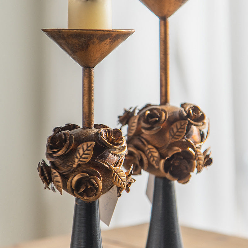 Vintage Rose Candle Holder