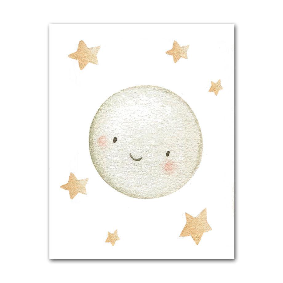 Moonlit Smiles Canvas Poster