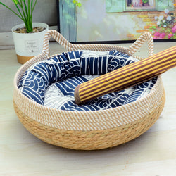 Cat Nest Summer Cool Rattan Cat Scratch Board