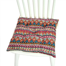 Geometric Square Cotton Chair Cushion 40x40cm