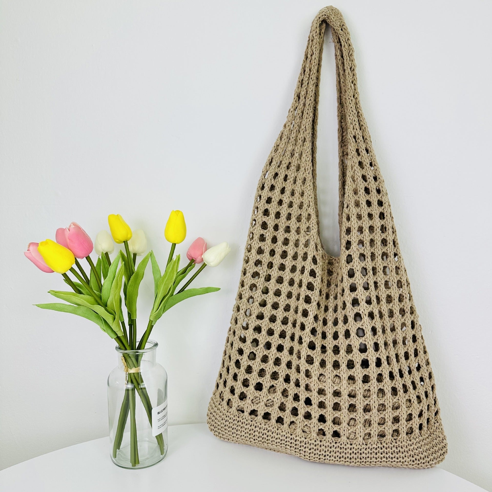 Hollow Crochet Tote Bag