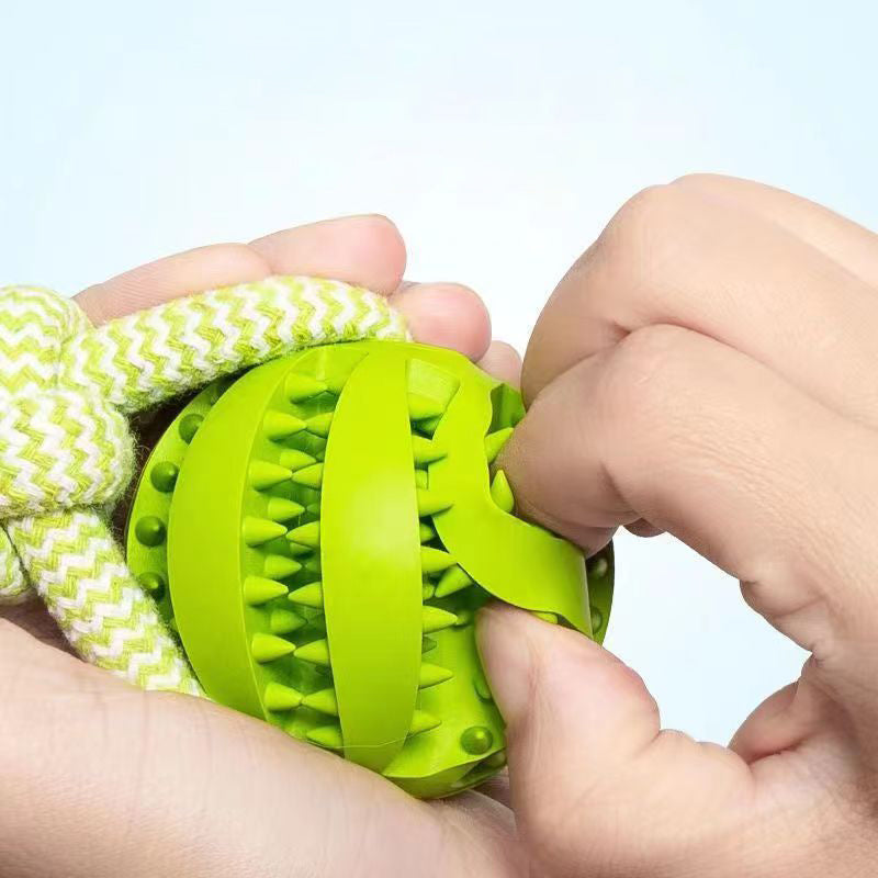Tough Rope & Rubber Ball Dog Toy