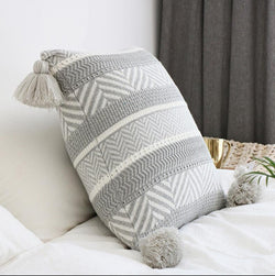 Grey Breeze Knitted Cushion Cover 45x45cm