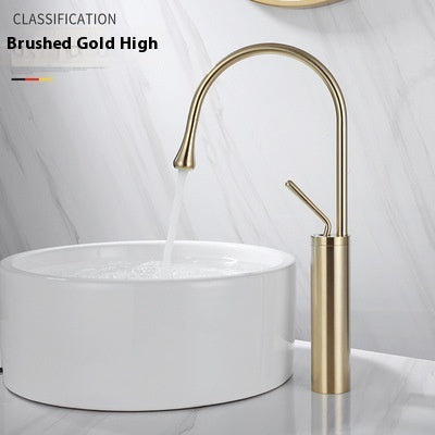 Minimalist High-Arc Basin Mixer Tap