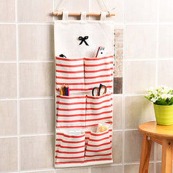 Cotton Linen Wall-mounted Storage Bag