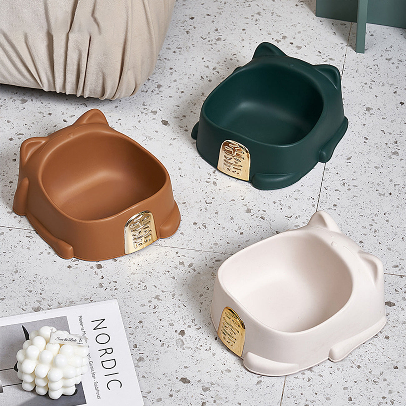 Cat-Shaped Pet Bowl