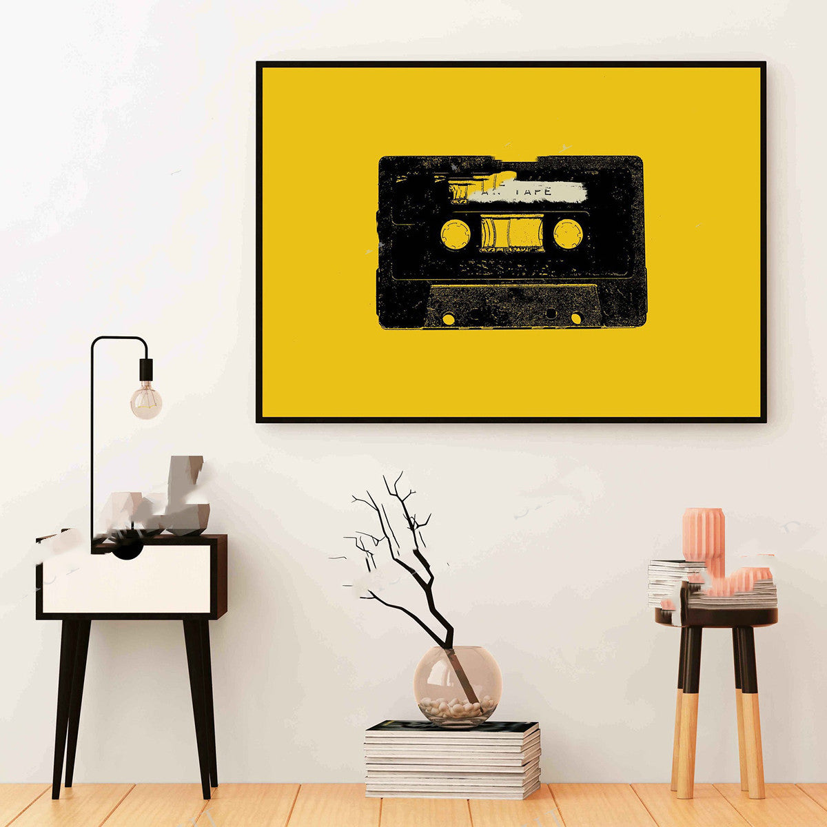 Retro Cassette Tape Canvas Poster