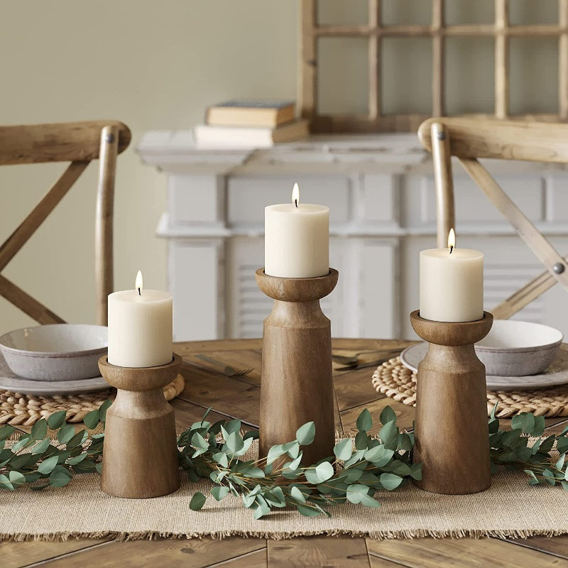 Wooden Candle Holder