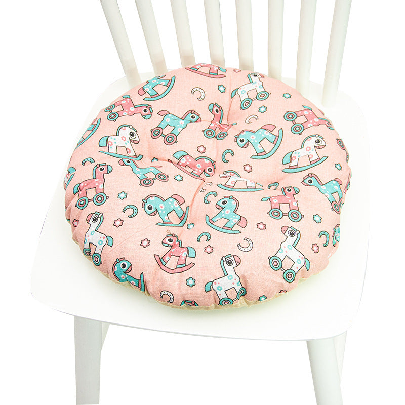 Cute Cartoon Round Cotton Chair Cushion 40cm